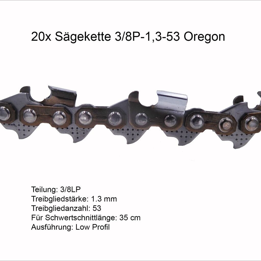 Oregon 20 Stück 3/8P 1.3 mm 53 TG Ersatzkette