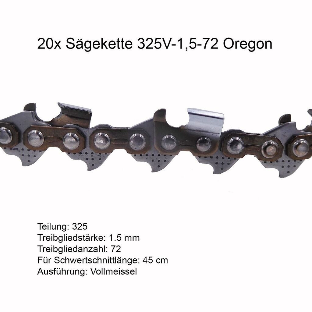 Oregon 20 Stück n 325 1.5 mm 72 TG Ersatzkette