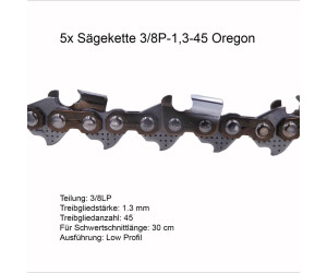 Oregon 5 Stück 3/8P 1.3 mm 45 TG Ersatzkette