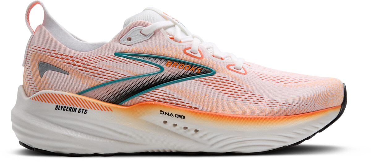 Brooks Glycerin GTS 22 (110446-1D-186) white/orange/green blue slate