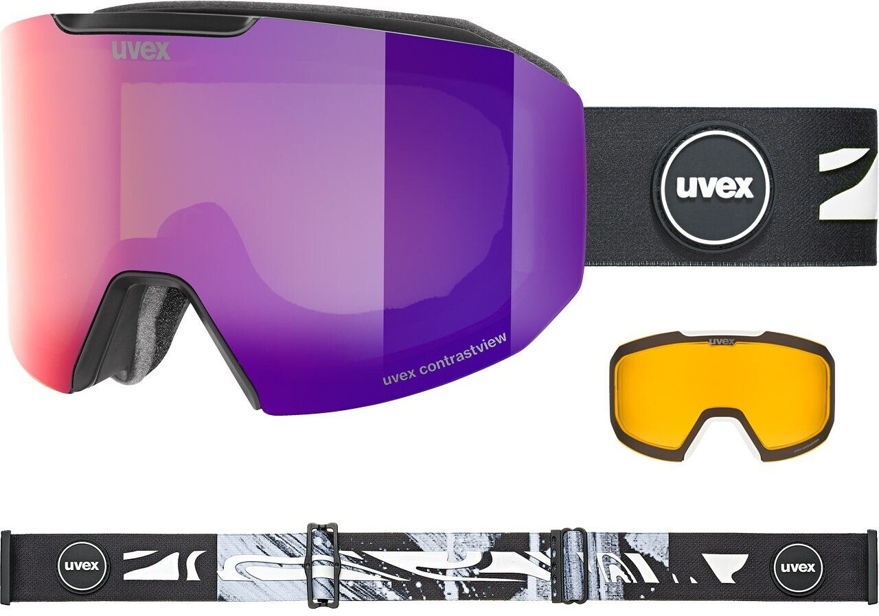 uvex Evidnt ATTRACT black matt / mirror ruby + Replacement