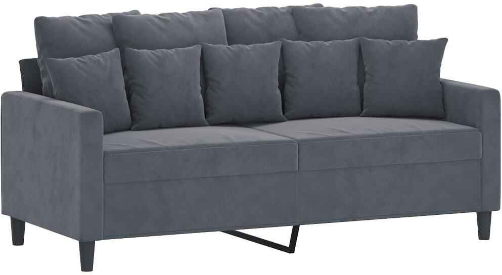 vidaXL 2-seater sofa velvet light gray 60 cm light gray (359283)