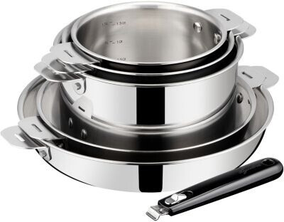 Lagostina Batterie de cuisine Esperta Triply 6 pièces avec poignée
