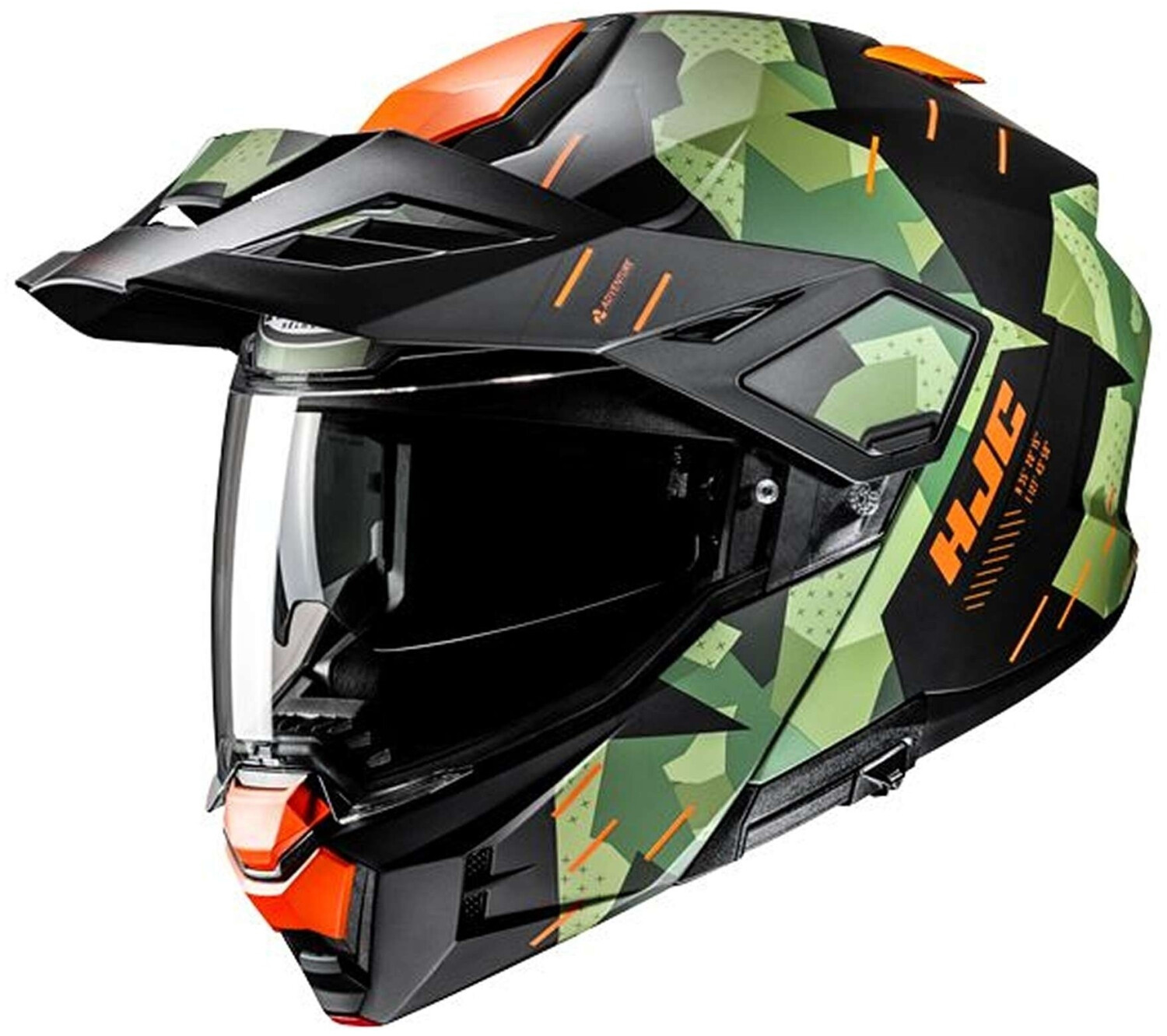 HJC i80 Roki MC47SF mat noir/vert/orange