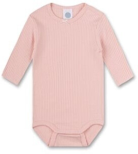 Sanetta Baby-Mädchen Body Rosa – Weicher Feinripp, Mit Blümchen-Print – Praktische Druckknöpfe