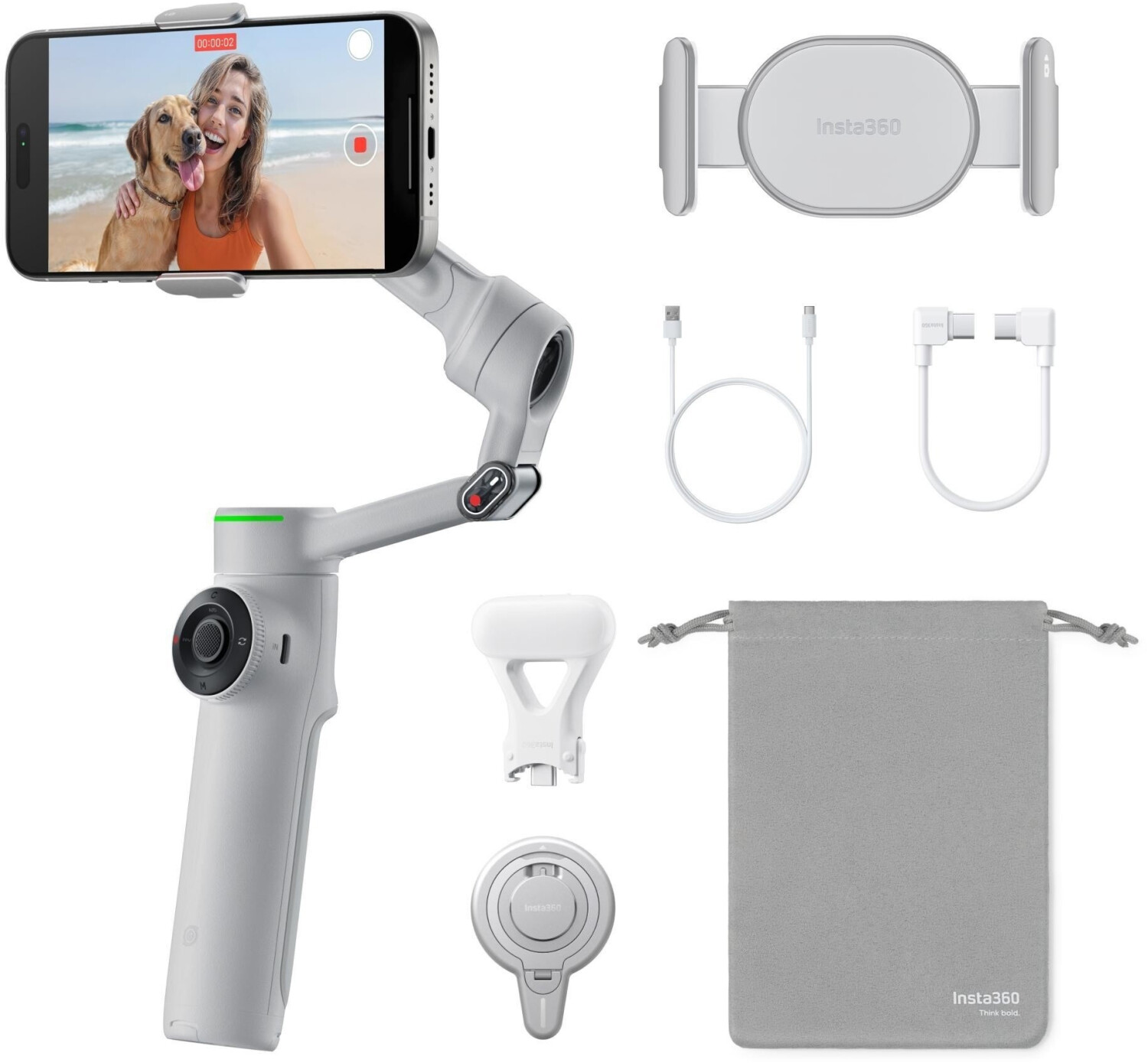 Insta360 Flow 2 Pro Creator Bundle Stone Gray ab 199,90 € | Preisvergleich  bei idealo.de