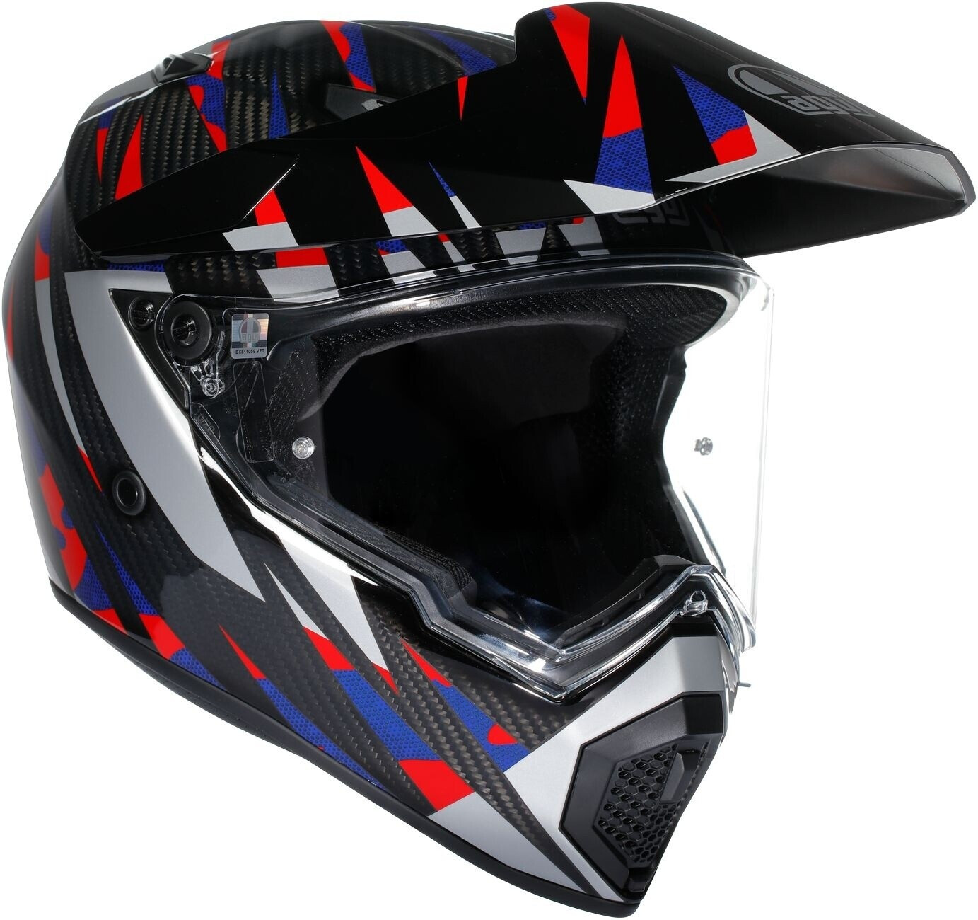 AGV AX9 MPLK Steppa Carbon noir/rouge/bleu