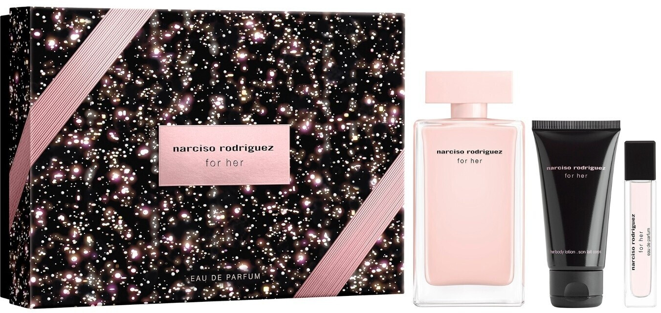 Narciso Rodriguez For Her Set (Eau De Parfum (EdP 100ml + Bl 50ml + TS 10ml)