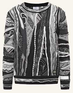 Carlo Colucci Crew Neck Knit Sweater DONDI XL dark grey