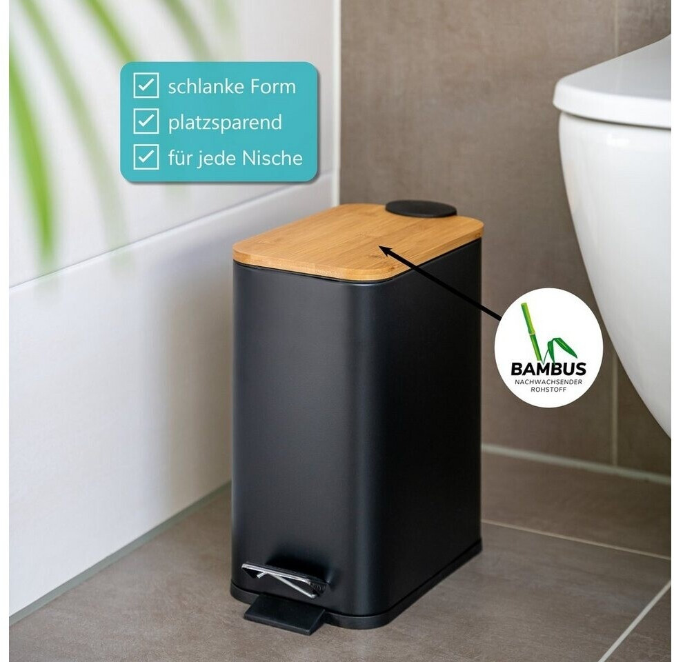 IDesign Stalen Pedaalemmer Brons 5 Liter - Badkamer & Keuken Afvalemmer