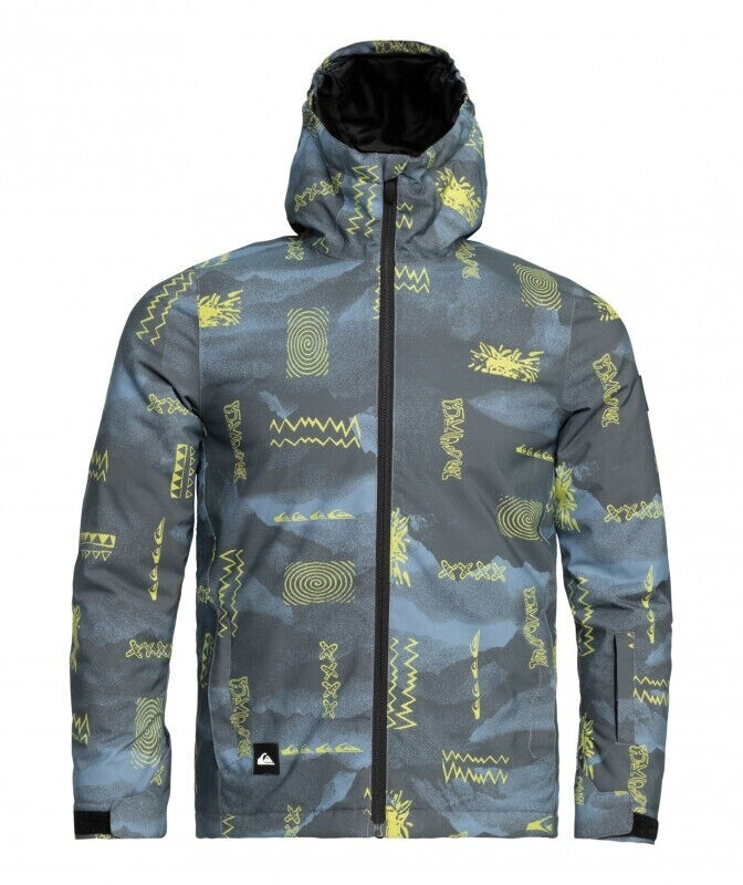 Quiksilver Mission Printed Ski Jacket shadow checks flint stone