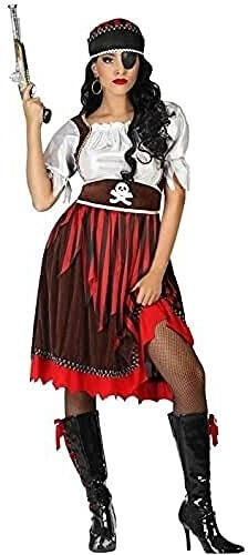 Atosa Pirate Bride Costume red black
