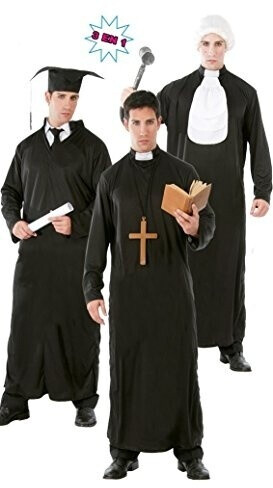 Fiestas Guirca Cura-Game-Studiant Costume black