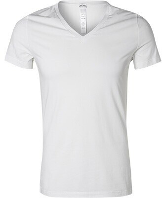 HOM T-Shirt V-Neck cotton white