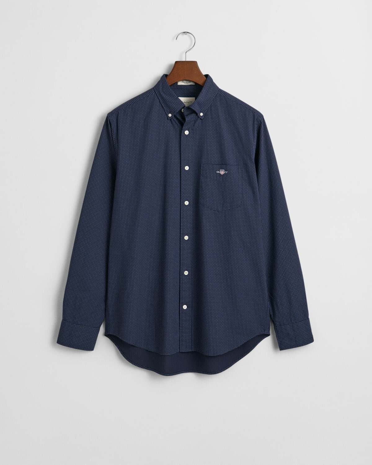 GANT Regular Fit Shirt with Micro-Print evening blue