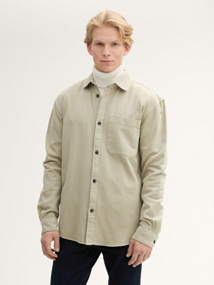 Tom Tailor Denim Long Sleeve Shirt Relaxed Fit beige abbey stone