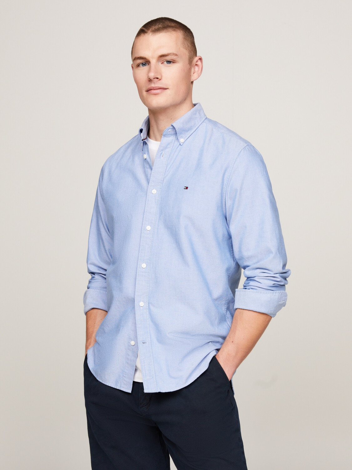 Tommy Hilfiger Solid Heritage Oxford RF Shirt blue