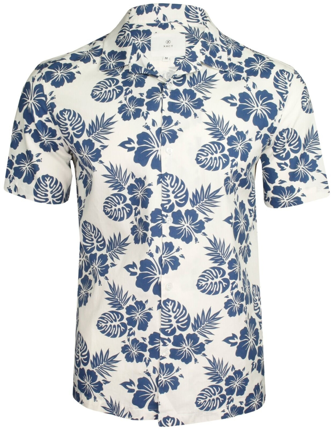 Humpert Shirt with Cuban collar and short sleeves Hawaiian pattern