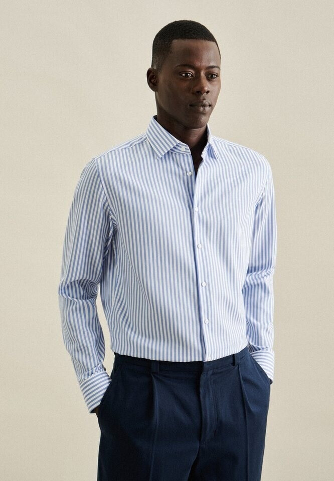 Seidensticker Slim Striped Shirt blue 01 643555-0013
