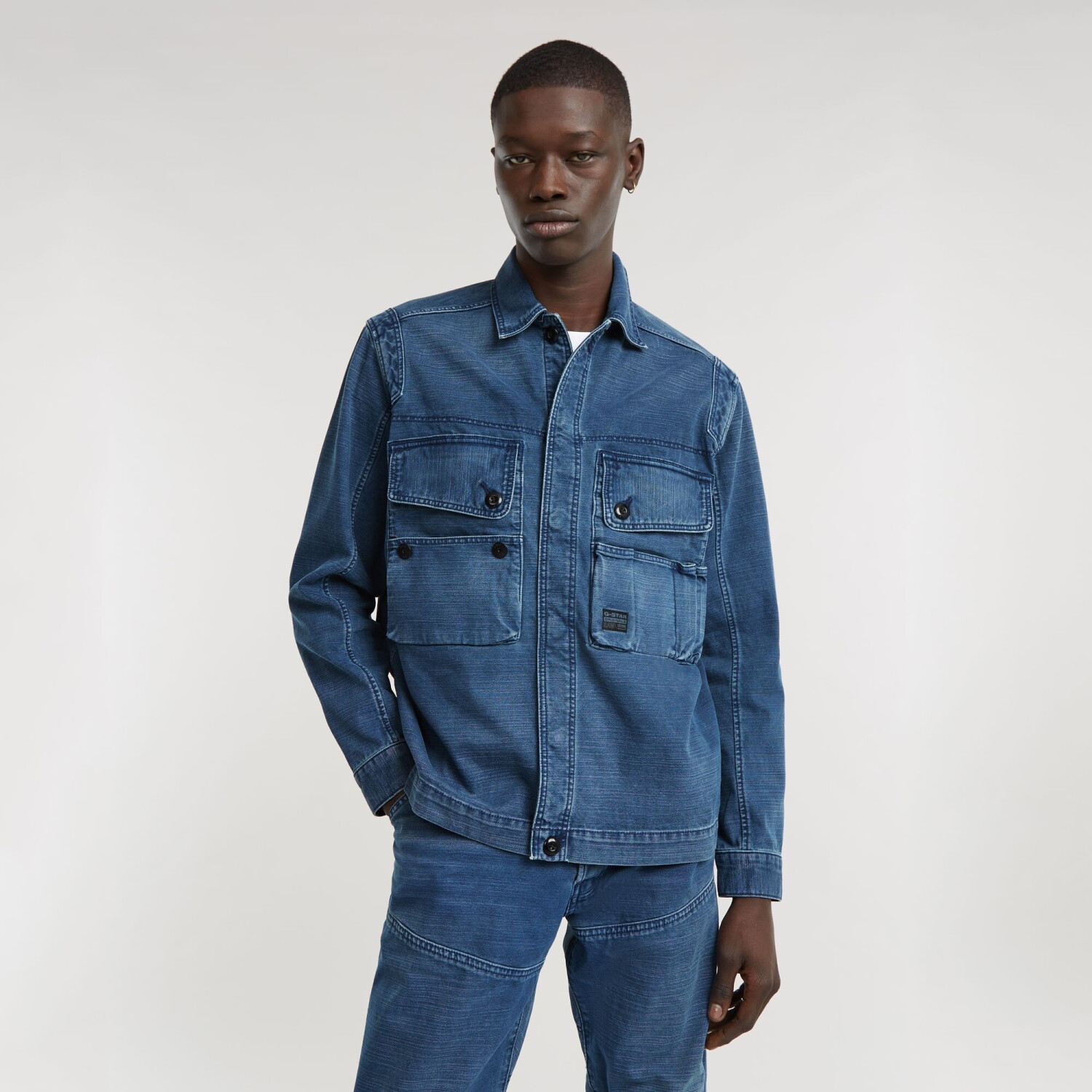 G-Star Utility Overshirt mid blue faded indigo GD D25182-D894-G925