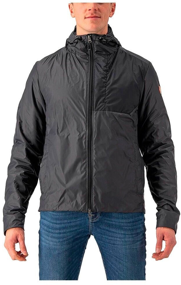 Castelli Riscalda Puffy Jacket Windbreaker dark gray lime