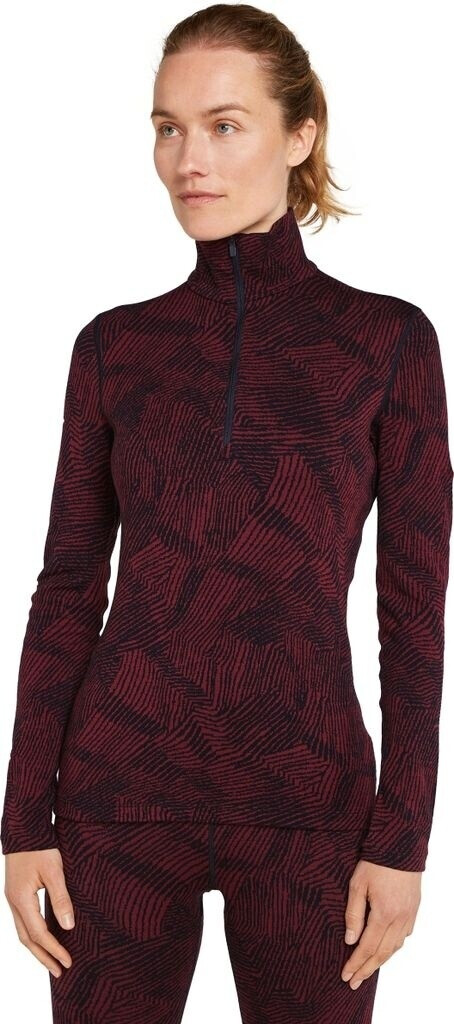 Icebreaker Vertex Half-Zip Thermal Long Sleeve Shirt Frozen Forms black port