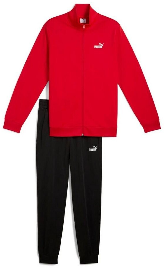 Puma Essentials Polyester Tracksuit for all time red