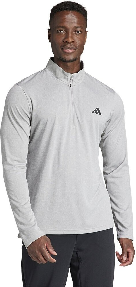 Adidas Train Essentials 4-Zip Long Sleeve Sweatshirt grey heather