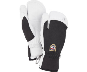 Hestra Army Leather Patrol Finger Gloves white gray