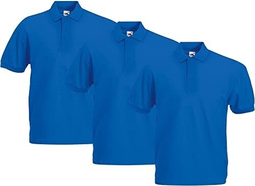 Fruit of the Loom Polo Shirt royal 63-402-0 3-pack