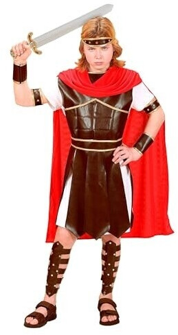 Widmann Kids Costume Hercules Tunic Armor Belt Cape Bracelets Leg Guards Headpiece