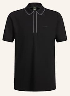 Hugo Boss Stretch cotton polo shirt with contrast stripes Style Philix Tape 50537489 black