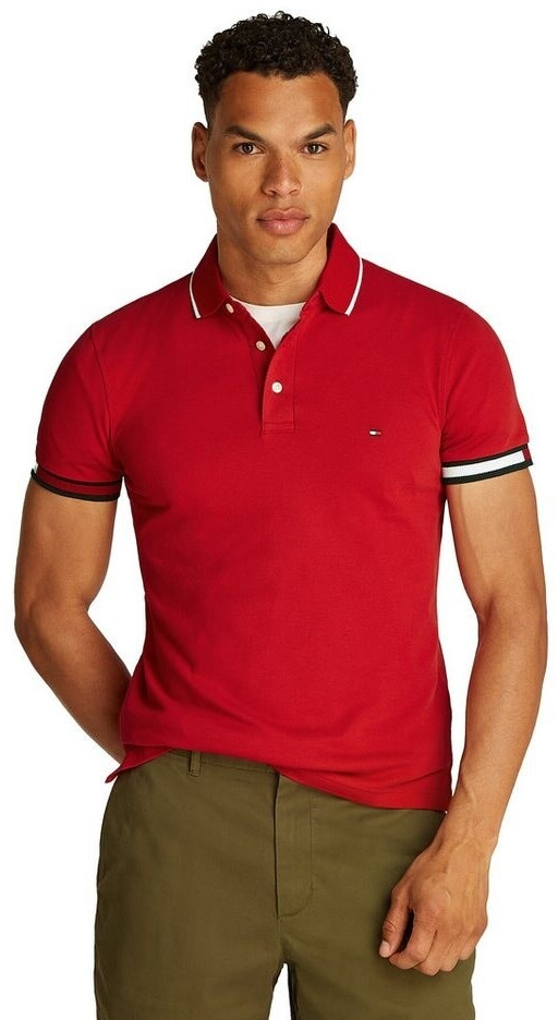 Tommy Hilfiger Flag Cuff Slim Fit Polo