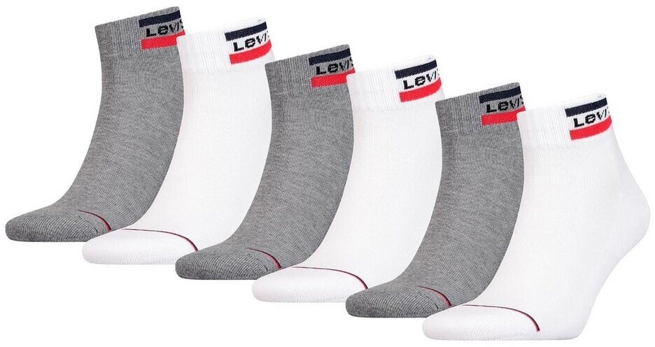 Levi's Socks 6-pack white gray