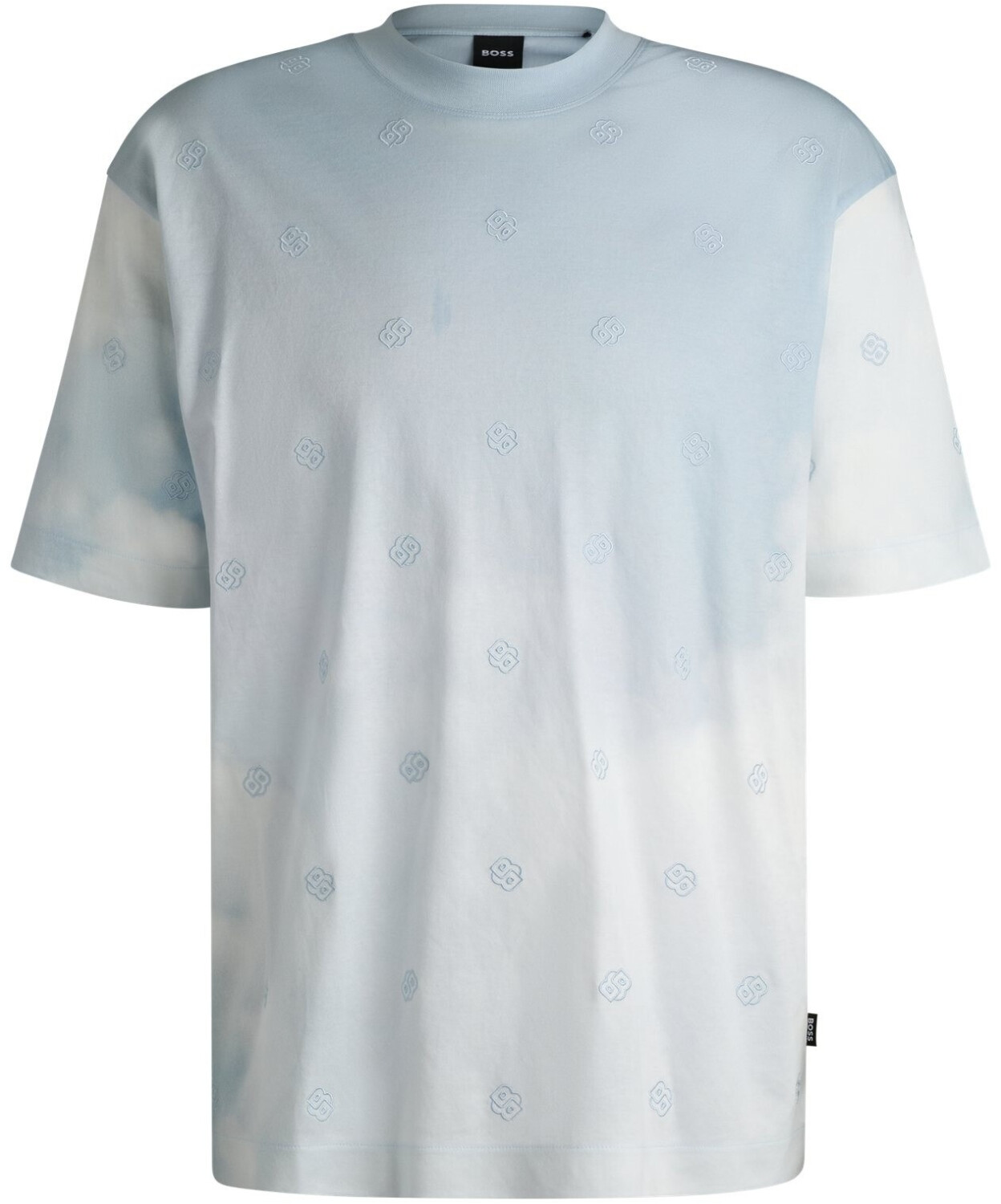 Hugo Boss T-Shirt with cloud artwork and Double-B monograms C-Tames 109 50531387 light blue