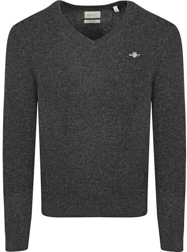 GANT Extrafine Lambswool V-Neck Sweater dark navy melange