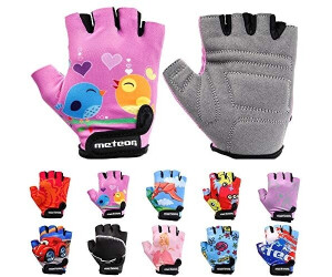 Meteor Kids Bike Gel BMX Gloves pink