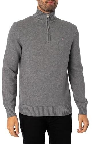 GANT Casual Cotton Halfzip Pullover dark grey melange