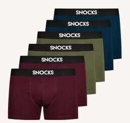 Snocks Boxer Shorts red olive blue