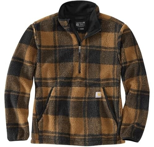 Carhartt Loose Fit Fleece Pullover 106443 brown black plaid