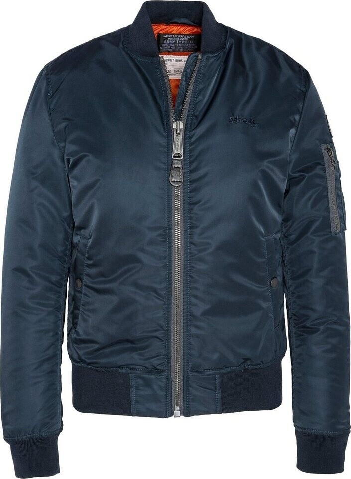 Schott N.Y.C. Bomber Jacket with Arm Pockets navy