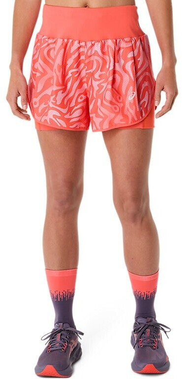 Asics Road All Over Print 2-N-1 5IN Short coral reef light ube 2012D077