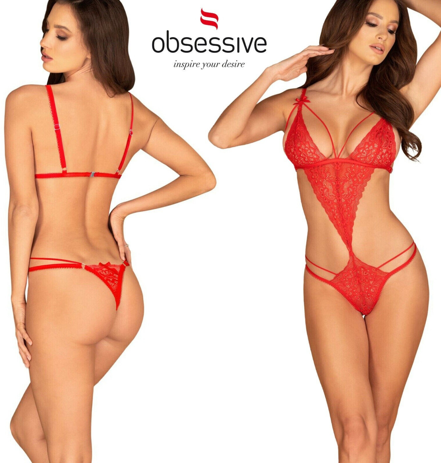 Obsessive Body red with ribbons