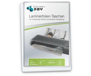 Point Of View Laminierfolien A3 (297 x 426 mm), 2 x 80 mic, für Metorahmen, glänzend (A3-80R)