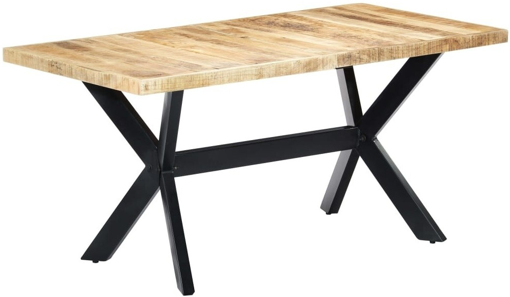 vidaXL Dining table 160x80x75 cm rough mango wood