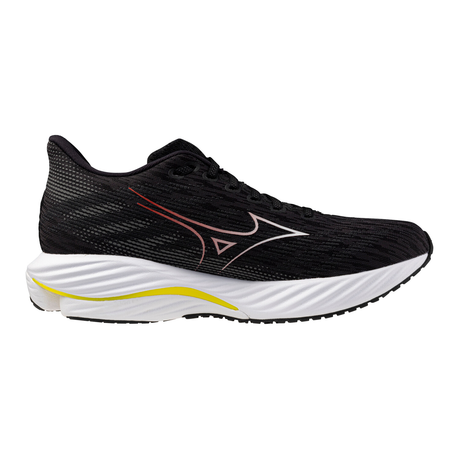Mizuno Wave Rider black white evening primrose