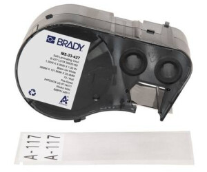 Brady selbstlaminierende Etiketten aus Vinyl, 38,1 mm x 101,6 mm, weiß/transparent, M5-33-427 (170867)