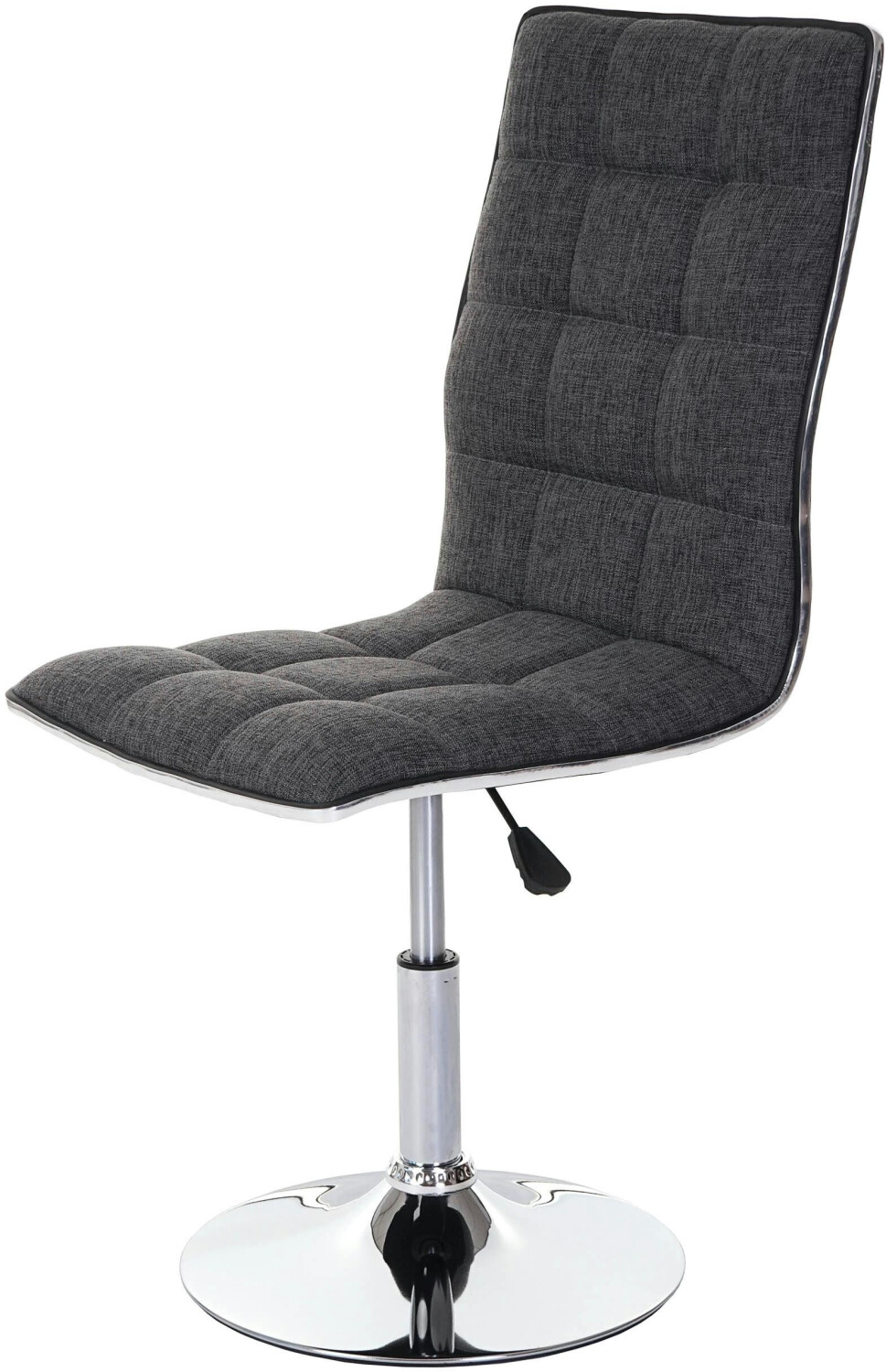 Mendler 2 Set dining room HWC-C41 height adjustable rotatable, fabric/textile gray gray