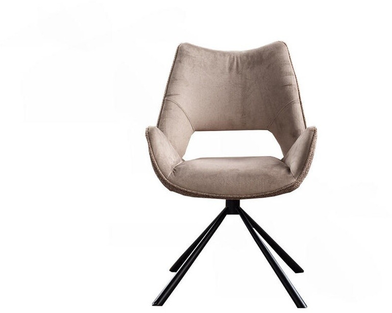 Kawola Esszimmerstuhl VELO Drehstuhl Stoff steingrau grau Polyester (KA195315F4) Esszimmerstuhl