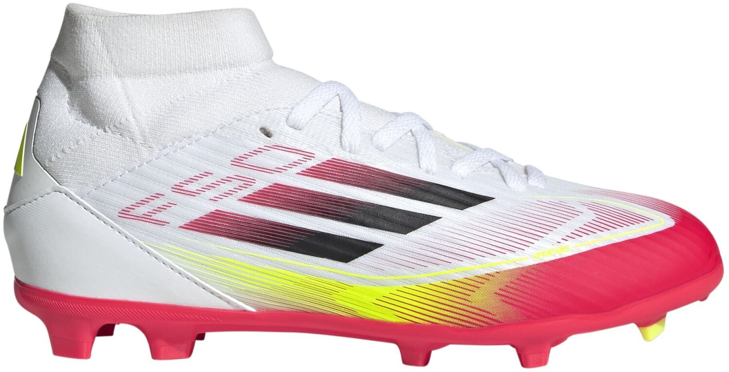 Adidas F50 League Mid FG/MG Kids (JP7263) cloud white/core black/solar yellow